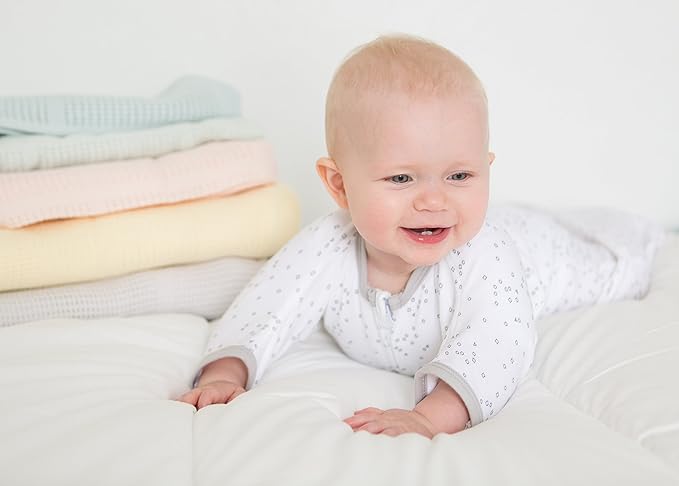 Amazing Baby Cellular Blanket, Premium Cotton Knit, Ultra Soft, Breathable, Cozy Gift for Baby Boys and Girls, Favorite Toddler Blanket, 44 x 44 inches (112 x 112 cm), Butterum