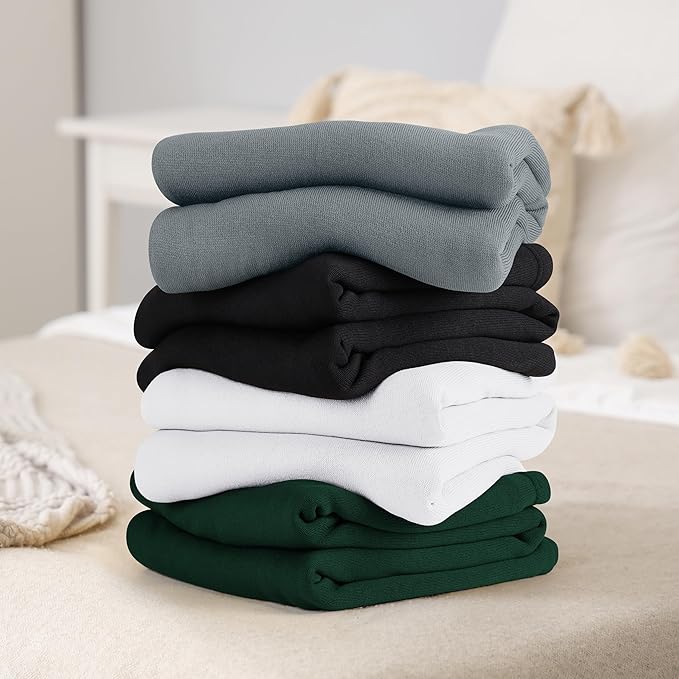 Utopia Bedding Knit Blanket King Size (90x102 Inches, White) Soft Lightweight Jersey Breathable Sweatshirt Blanket for Bed,Couch & Sofa