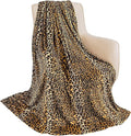 MACEVIA Flannel Fleece King Blanket for Couch, Leopard Print Blankets for Adult, Fuzzy Cozy Soft Fluffy Plush Cheetah Blanket for Bed Sofa 260GSM, Suitable for All Seasons (Brown Leopard,108x90inches)