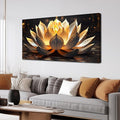 Lotus Flower Pictures Wall Decor for Bedroom Gold Room Wall Decor for Women Modern Canvas Prints Wall Art Size 24 x 48 Inch