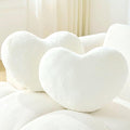 2PCS Throw Pillows Heart Pillow Home Decor Decorative Couch Pillows Bed Pillows Outdoor Pillows Valentine Gifts,White 13"*19"