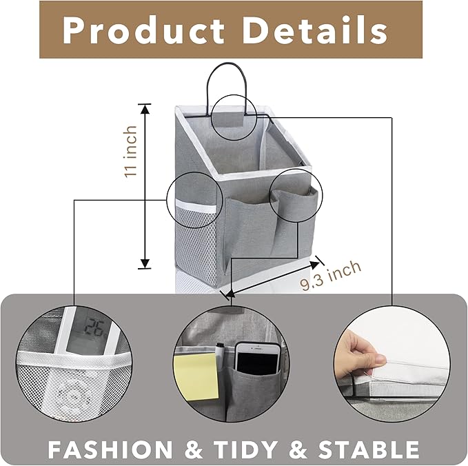 2pcs Wall Hanging Baskets for Organizing, Wall Hanging Storage Bag as Over the Door Organizer, Wall File Organizer, Rv Storage and Organization. For Bedroom, Office, Camper (Pink-Upgraded)