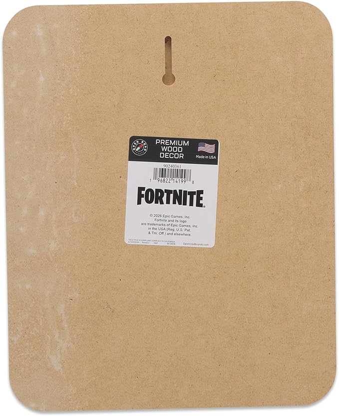 Fortnite Banana Property of Tilted Towers Wood Wall Decor - Funny Fortnite Sign for Gamer Bedroom