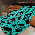 Teal Blanket Queen Size - Lightweight All-Season Plush Turquoise Soft Fleece Throw for Bed, Couch, Home Decor & Housewarming Gifts 90x90