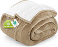 Utopia Bedding Sherpa Blanket Twin Size (Camel, 60x80 Inches) - Soft Lightweight Plush Fleece Reversible Winter Blanket for Bed, Sofa, Couch, Camping and Travel