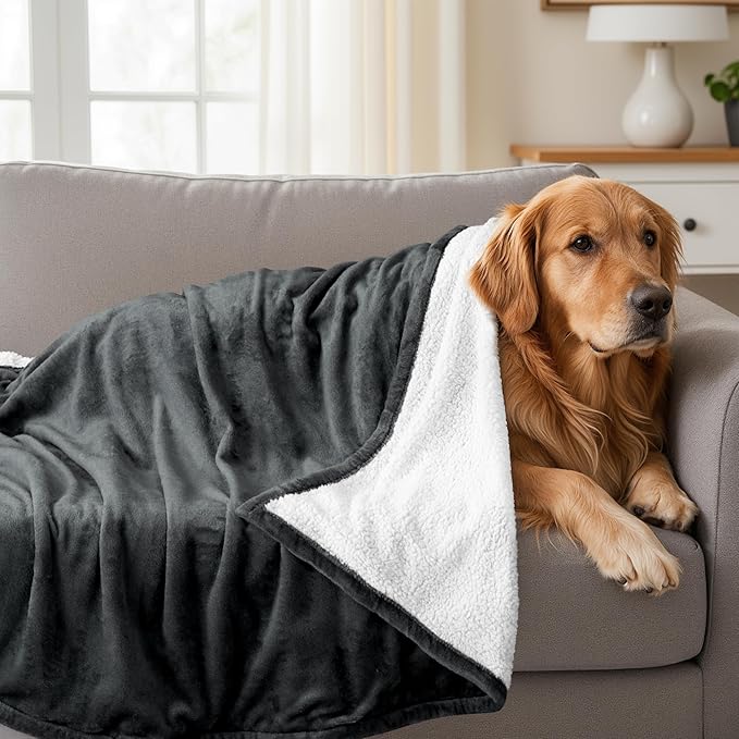 Utopia Bedding Sherpa Blanket King Size (Grey, 90x102 Inches) - Soft Warm Plush Fleece Reversible Blanket for Bed, Sofa, Couch, Camping and Travel