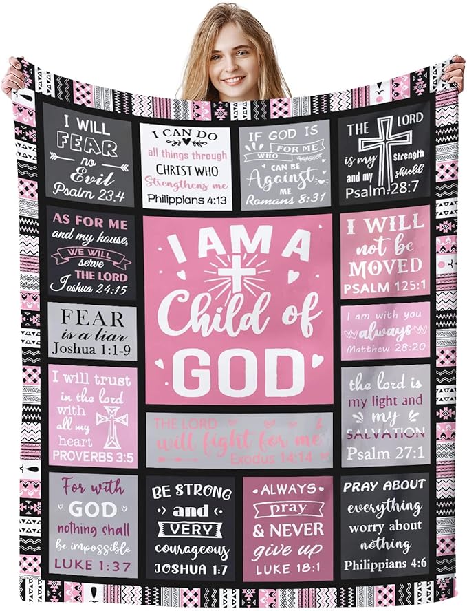 Christian Gifts for Women Faith, Inspirational/Religious/Spiritual Gifts for Adults, Soft Throw Blankets for Women/Men, Personalized Blankets for Adults 40"x 50"