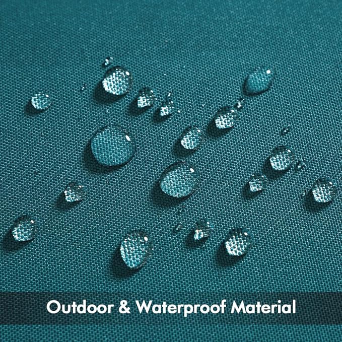 MIULEE Pack of 2 Decorative Outdoor Waterproof Pillow Covers Square Garden Cushion Sham Throw Pillowcase Shell for Spring Patio Tent Couch 16x16 Inch Teal Blue