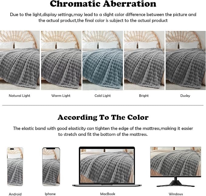 NEWCOSPLAY Throw Blanket for Couch Grey Super Soft Flannel Fleece 3D Bubble Lightweight Bed Blanket All Season Use (Grey, Throw(50"x60"))