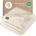 Bare Home Fleece Blanket - King Size - Ultra-Soft Lightweight for Bed, Sofa, and Couch - Luxury Microplush - Cozy Warm Blanket (King, Oyster)