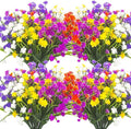 Artificial Flowers, 20 Bundles Outdoor Fake Flowers for Decoration UV Resistant Faux Plastic Plants Garden Porch Window Box Décor (Mix)