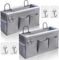 2pcs Hanging Baskets for Organizing,Fabric Wall storage Basket,Wall Organizer for Closet,Kitchen, Bedroom, Office, RV Camper,Locker (Gray)