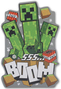 Open Road Brands Minecraft Boom Creepers Metal Sign - Fun Minecraft Wall Art for Game Room, Man Cave or Bedroom