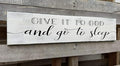 Give It to God and Go to Sleep Sign Farmhouse Bedroom Wall Decor Above Bed Rustic Country Master Bedroom Hanging Decor Country Plaque 4x16 Inch