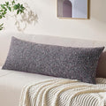 Allorry Decorative Lumbar Pillow Cover 14x36 Purple Striped Wool Long Body Pillow Neutral Textured Boho Lumbar Throw Pillow Cushion Covers for Modern Farmhouse Sofa Bed Living Room Decor SY011-E14