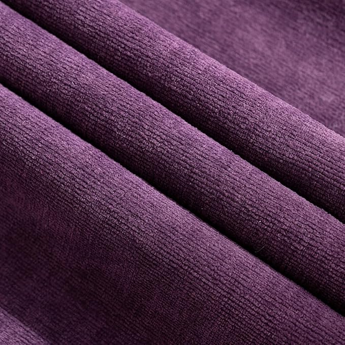 MIULEE Plum Purple Couch Pillow Covers 18x18 Inch, Set of 2 Soft Chenille Decorative Square Throw Pillow Covers Farmhouse for Sofa Living Room Bed