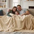 Joiedomi Queen Size Blanket for Bed, Soft & Warm Brown Fleece Blankets Gifts for Women Mom, Cozy Cute Soft Throw 90x90 Inches