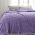 NEWCOSPLAY Super Soft King Blanket Lavender Premium Silky Flannel Fleece 3D Heart Checkered Lightweight Bed Blanket All Season Use (Lavender Heart, King(90"x110"))