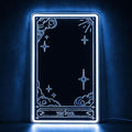 Kavaas Tarot Mirror Neon Sign - Ice Blue Mystical LED Neon Light for Occult Room Wall Decor, Witchy Art Spiritual Room Decor, Best Gifts for Fortune Teller, Tarot Enthusiast