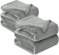 MOONLIGHT20015 Fleece Blanket 2 Pack Twin Size 60 x 80 Inches - Soft Fluffy Throw Blanket for Sofa and Bed - Warm and Cozy Lightweight 400 GSM Microfiber Bed Throws Blankets (Twin, Light Grey)