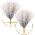 Pretty Jolly Boho Wall Decor, Wall-Mounted Metal Wall Decor, Hanging Artificial Pampas Display, Wall Art Living Room, Bedroom, Bathroom, Dining room, Plant Wall Decor 2 Pack Gold