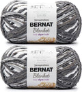 Bernat Blanket Tie Dye-Ish Moonlight Yarn - 2 Pack of 10.5oz/300g - Polyester - #6 Super Bulky - 220 Yards - Knitting & Crochet