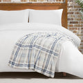 Lucky Brand Camper Plaid Blue 50"x70" Cozy Plush Blanket - Premium Microfiber Throw for Luxurious Comfort and Style