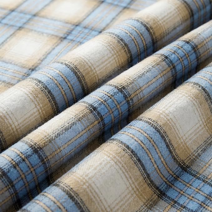 Horaldaily Blue Light Coffe Farmhouse Plaid Decorative Blanket Throw, Spring Summer Rustic Soft Lightweight Blanket for Couch Sofa Bed Lounging Decoration, Ideal Gifts for Kids Adults Self, 60x80