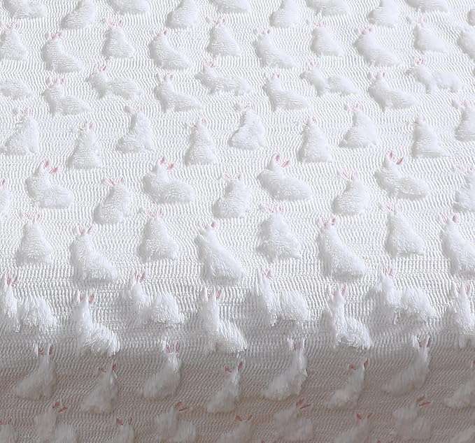 Easter Throw Blanket 50 x 60 Inch White Bunny Blanket Velvet Faux Rabbit Fur Soft Lightweight for Home Living Room Couch Sofa Bed Cabin Easter Spring Holiday Decor