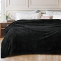 Exclusivo Mezcla Fleece Twin Size Bed Blanket, Ultra Soft, Lightweight and Fuzzy Black Blanket for Women, Home Decor, 60x80 Inches
