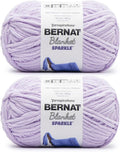 Bernat Blanket Sparkle Lavender Yarn - 2 Pack of 10.5oz/300g - Polyester - #6 Super Bulky - 220 Yards - Knitting & Crochet