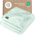 Bare Home Fleece Blanket - Twin/Twin Extra Long - Ultra-Soft Lightweight for Bed, Sofa, and Couch - Luxury Microplush - Cozy Warm Blanket (Twin/Twin XL, Spring Mint)