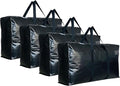 Extra Large Storage Bags, Jumbo Moving Tent Storage Bags, Waterproof Foldable Big Black XXL Duffle Bag for Travel, 42x23x13.5inch - 4PACK