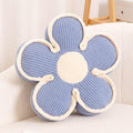 Kcvvcr Flower Pillow, Soft Shaped Floor Cushion, Decorative Throw Pillow, Cute Seating Cushion, Room Decor Plush Pillows for Sofa Couch Bed (13.7 Inch, Blue)