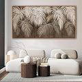 Boho Wall Art - Modern Minimalist Brown Canvas Artwork,Neutral Pictures for Living Room Textured Large Wall Art for Bedroom Wall Decor Framed Paintings 29×58IN