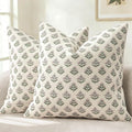 YCOLL Farmhouse Floral Print Throw Pillow Covers 20x20 Set of 2, Rustic Decorative Cushion Covers for Sofa Couch Bed Living Room, Vintage Floral Patterned Cottage Home Decor, Blush Pink
