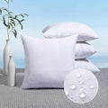 MIULEE Pack of 4 17x17 Outdoor Pillow Inserts, Water-Resistant Throw Pillow Inserts Decorative Premium Square Pillow Stuffer Sham for Porch Swing Couch Sofa Cushion Patio Furniture