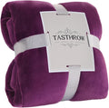 TASTHROW Purple Throw Blanket 60x80 Inches, Soft Plush Cozy Fleece Flannel Throw Blanket, Lightweight Warm Throws for Bed, Couch, Bedroom and Living Room, All Seasons