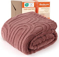 Bedsure GentleSoft Pink Throw Blanket for Women - Super Soft & Cozy, Fleece Blankets for Girls, Ideal for Couch & Bed, Dusty Rose, 50x70 Inches