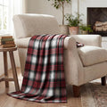 Horaldaily Red Grey Farmhouse Plaid Spring Decorative Blanket Throw, Spring Summer Rustic Soft Lightweight Blanket for Couch Sofa Bed Lounging Decoration, Ideal Gifts for Kids Adults Self, 50x60