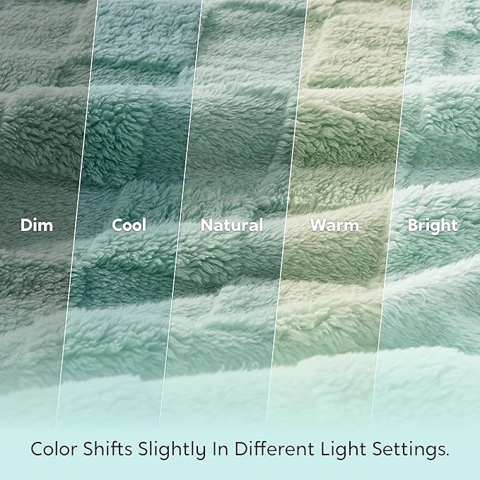 Joiedomi Queen Size Blanket for Bed, Soft Sage Green Fleece Checkered Blankets Gifts for Women Mom Girls, 280GSM Cozy Cute Soft Throw Home Room Decor Aesthetic Gifts 90x90 Inches