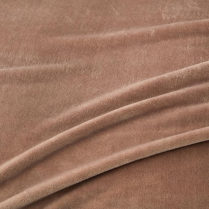 COOVA Oversized King Fleece Blanket 120x138 inches, Soft Cozy Warm Giant Extra Large 10'x11.5' Blanket for Bed, Sofa, Couch,Travel, Camping, California Huge Flannel Big Throw Blanket, Brown