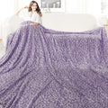 Queen Blanket for Bed & Couch, Purple Soft Fleece Blankets Queen/Full Size, Lightweight Extra Large Lavender Lilac Fuzzy Plush Home Decor, Purple Gifts for Women 90"x90"