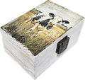 RK Collections Black and White Cow Trinket Box Small Jewelry Keepsake Box | Storage Box for Girls Women | Gift Idea, Animal Lover Ornaments for Home Décor (4 x 2.75)