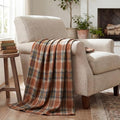 Horaldaily Rust Farmhouse Plaid Fall Decorative Blanket Throw, Autumn Rustic Soft Lightweight Blanket for Couch Sofa Bed Lounging Decoration, Ideal Gifts for Kids Adults Self, 60x80