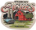 Fortnite Anarchy Acres Wood Wall Decor - Fun Fortnite Sign for Game Room or Bedroom