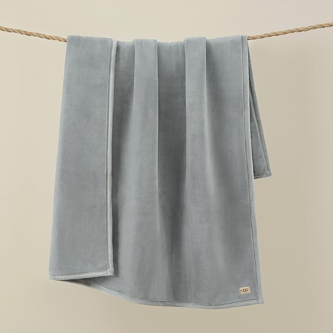 UGG Coco Plush Fleece Throw Blanket – Soft & Cozy Blanket for Couch, Bed & Sofa, Perfect for Home Decor, House Warming Gifts or Luxurious Birthday Gifts for Women, 50" x 70", Seal Gray
