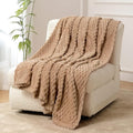 FY FIBER HOUSE Fleece Throw Blanket for Couch 300GSM Super Soft Plush Fuzzy Blankets Lap Blanket for Office Sofa, 50x60 Inches, Camel
