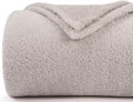 Plush Fleece Throw Blanket for Couch and Bed, Fluffy Fuzzy Cozy Lightweight Soft Blankets All Season Use (40x50 Inches,Beige)