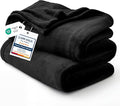 Bedsure GentleSoft Fleece Blankets Queen Size Black - Bed Blanket Soft Lightweight Plush Fuzzy Cozy Luxury Microfiber, 90x90 inches